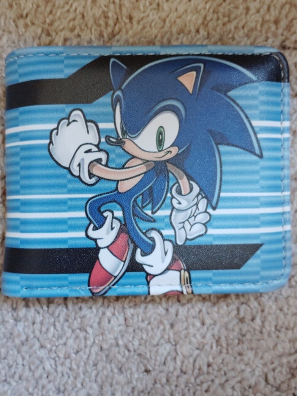 New Sonic the hedgehog anime manga leather wallet
